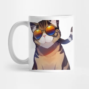 Meme Cat Wearing Sunglasses Mug